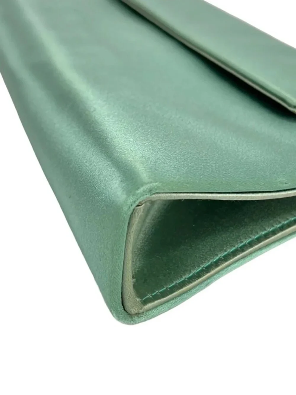GIORGIOARMANI Green Satin Handbag